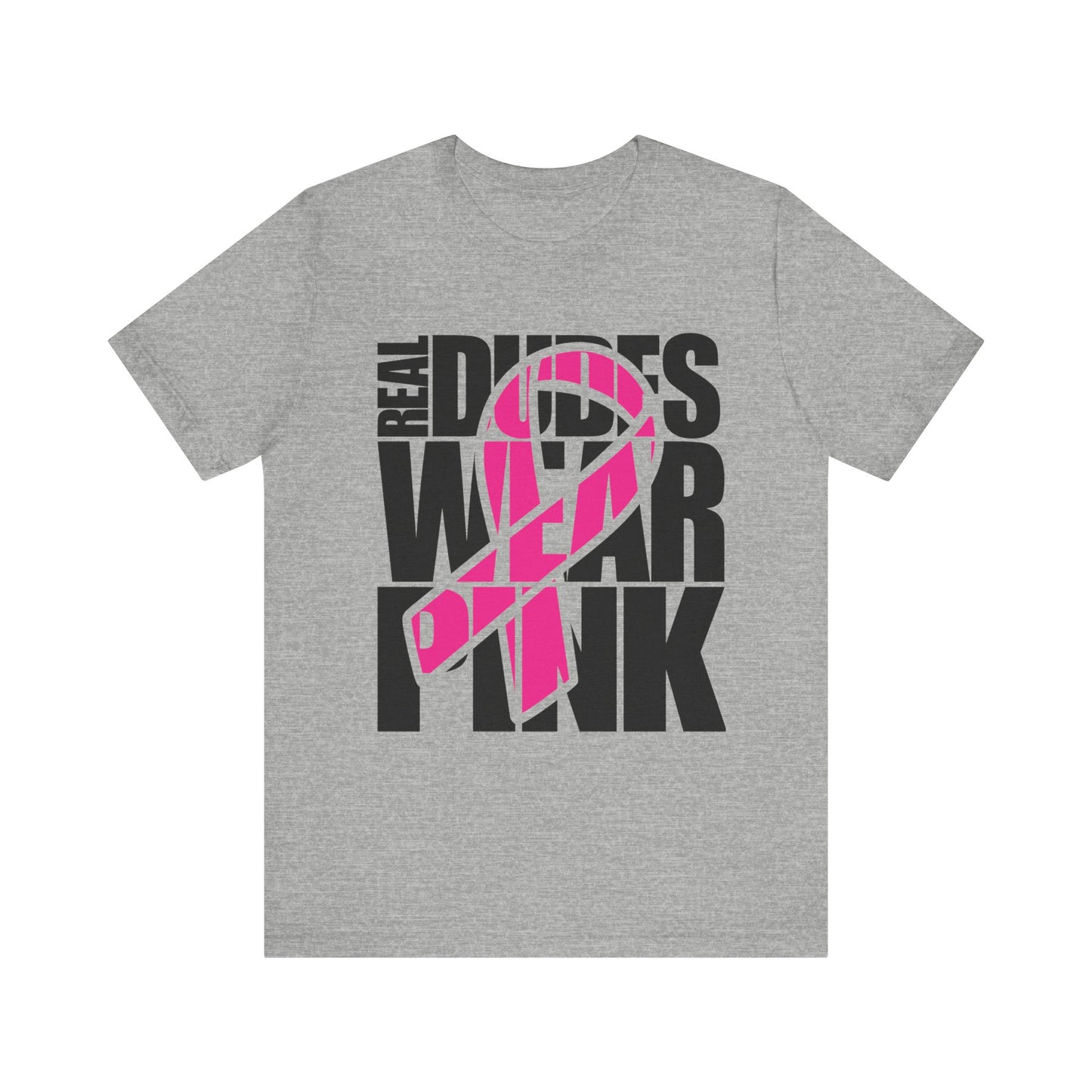 Real Dudes Wear Pink Unisex Jersey Tee | Support Breast Cancer Awareness, Gift for Him, Casual Wear, Fundraiser Shirt, Pink Ribbon Tee