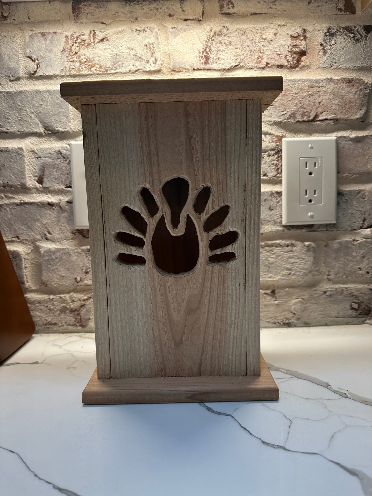 Rustic Cedar Turkey Lantern 12" tall π¦