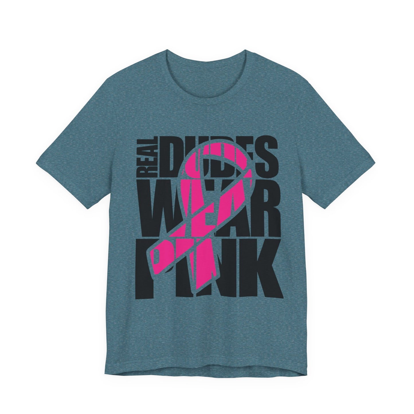 Real Dudes Wear Pink Unisex Jersey Tee | Support Breast Cancer Awareness, Gift for Him, Casual Wear, Fundraiser Shirt, Pink Ribbon Tee