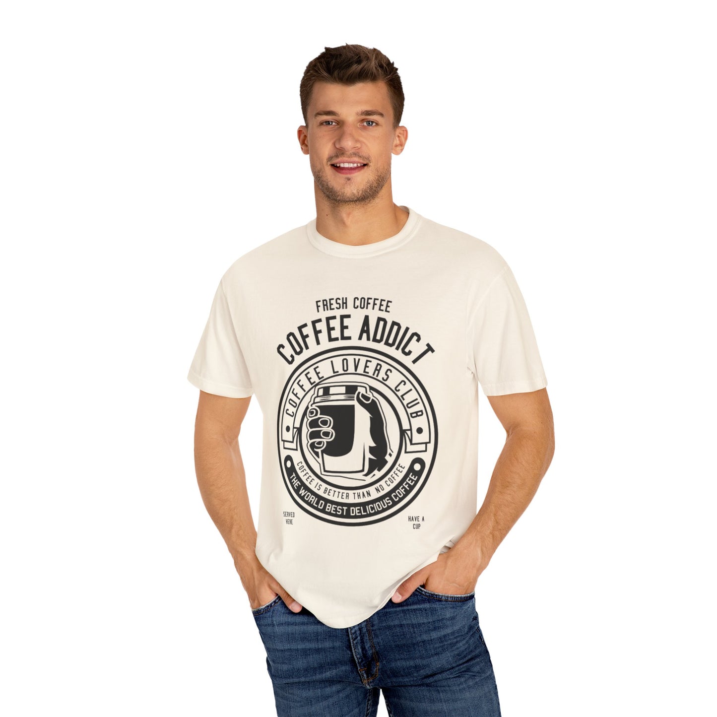 Coffee Addict Garment-Dyed T-shirt