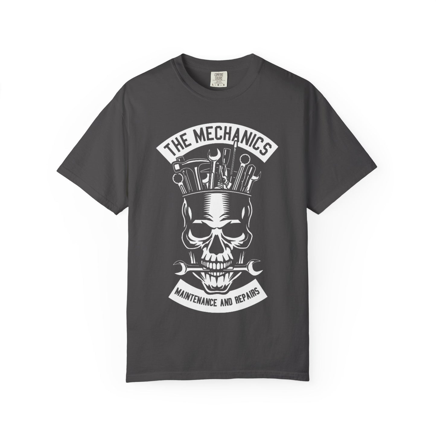 Skull Mechanic T-Shirt, Unisex Tee for Auto Enthusiasts, Maintenance Gifts, DIY Lover Apparel, Halloween & Birthday Gift
