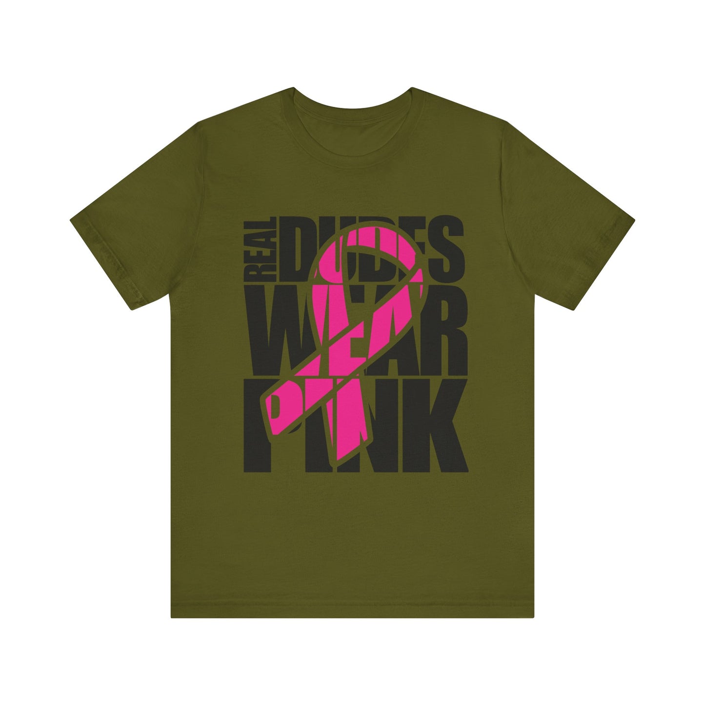 Real Dudes Wear Pink Unisex Jersey Tee | Support Breast Cancer Awareness, Gift for Him, Casual Wear, Fundraiser Shirt, Pink Ribbon Tee