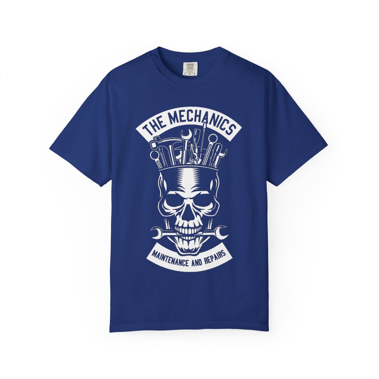 Skull Mechanic T-Shirt, Unisex Tee for Auto Enthusiasts, Maintenance Gifts, DIY Lover Apparel, Halloween & Birthday Gift