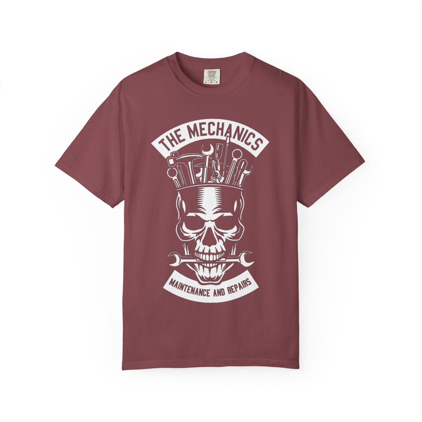 Skull Mechanic T-Shirt, Unisex Tee for Auto Enthusiasts, Maintenance Gifts, DIY Lover Apparel, Halloween & Birthday Gift