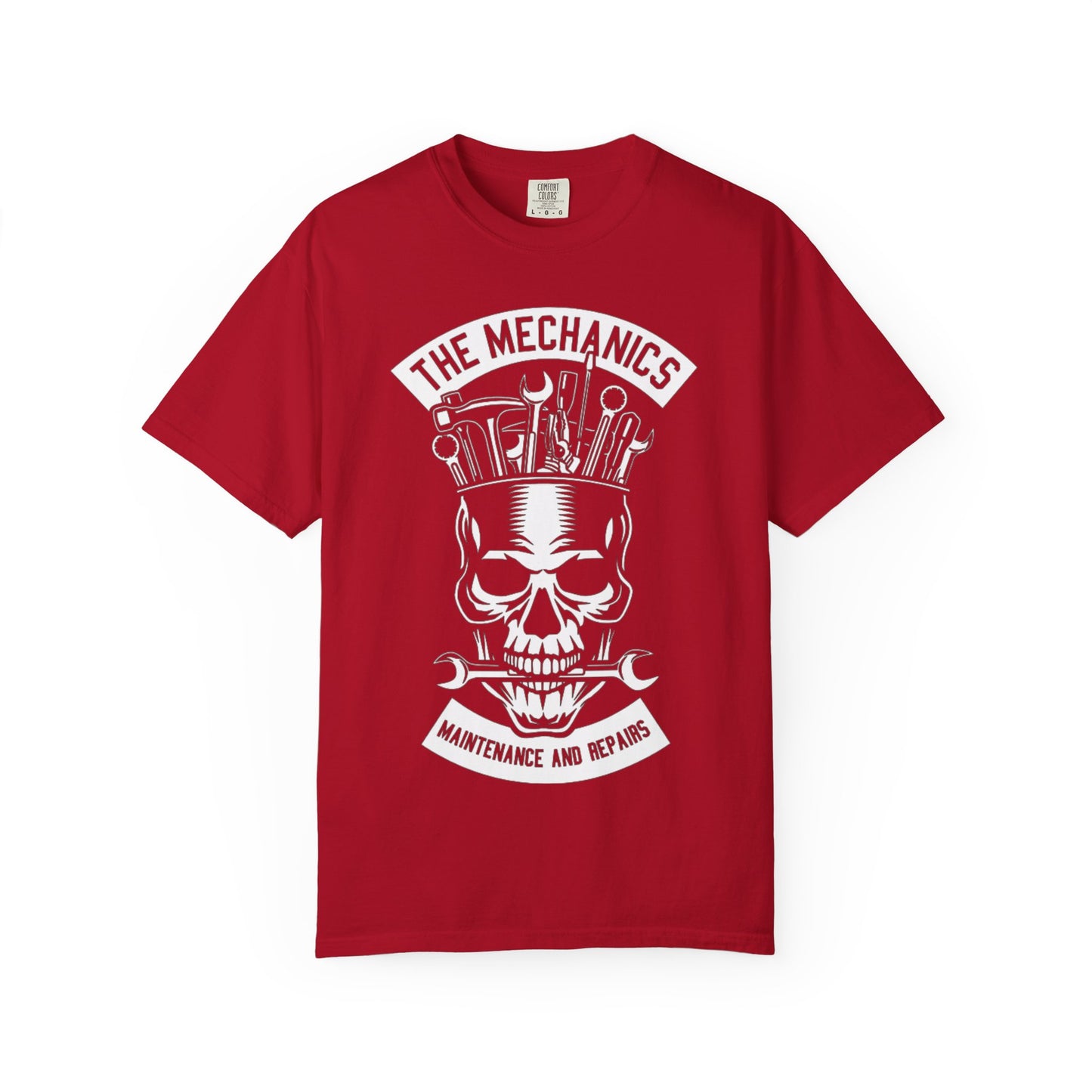 Skull Mechanic T-Shirt, Unisex Tee for Auto Enthusiasts, Maintenance Gifts, DIY Lover Apparel, Halloween & Birthday Gift