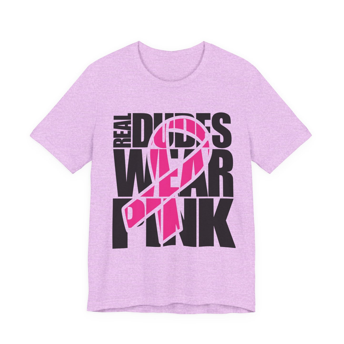 Real Dudes Wear Pink Unisex Jersey Tee | Support Breast Cancer Awareness, Gift for Him, Casual Wear, Fundraiser Shirt, Pink Ribbon Tee