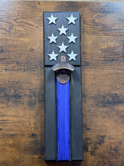 BLUE LINE FLAG BOTTLE OPENER