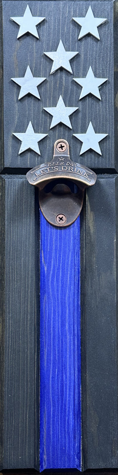 BLUE LINE FLAG BOTTLE OPENER