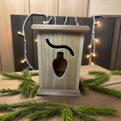 Rustic Cedar Christmas Light Wood Lantern 12"