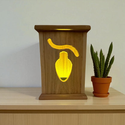 Rustic Cedar Christmas Light Wood Lantern 12"