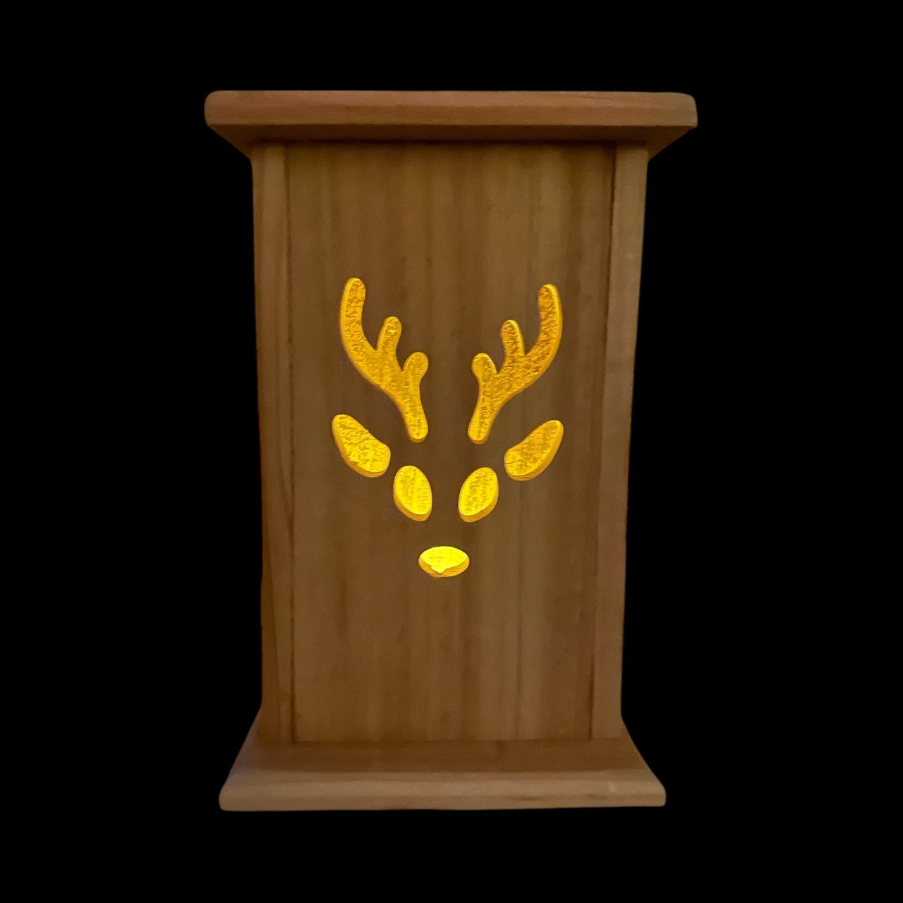 Rustic Cedar Rudolph Wood Lantern 12 " tall