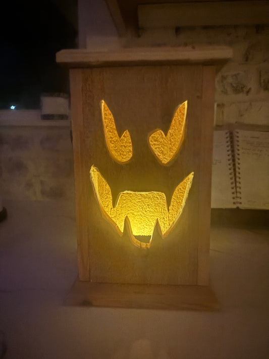 Rustic angry cedar lantern Free shipping