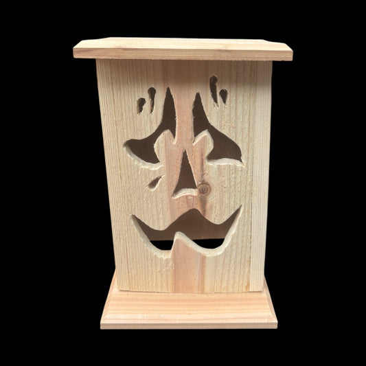 Rustic cedar Scared face Lantern free shipping