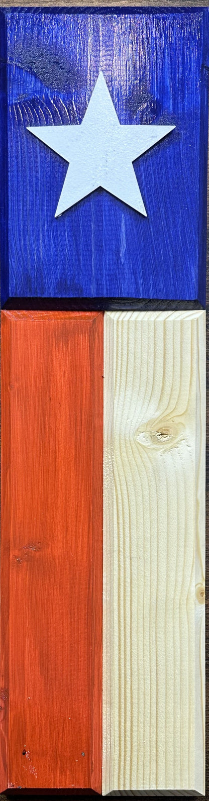 TEXAS VERTICAL WOODEN FLAG