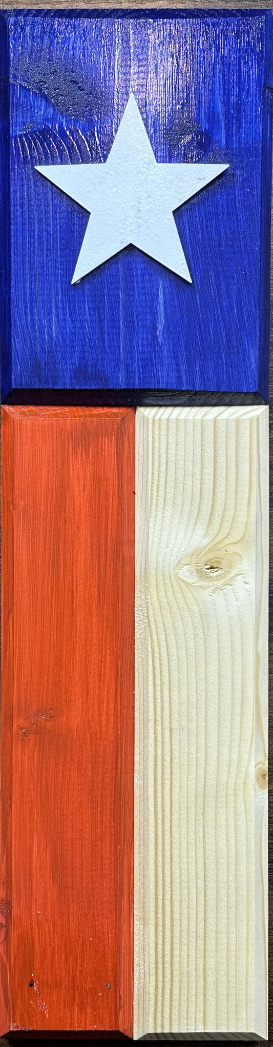TEXAS VERTICAL WOODEN FLAG