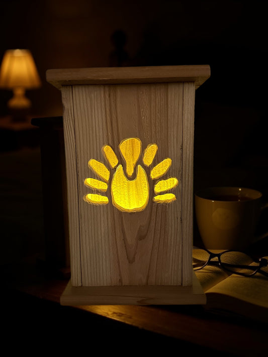 Rustic Cedar Turkey Lantern 12" tall 🦃