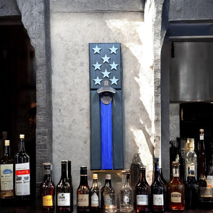 BLUE LINE FLAG BOTTLE OPENER