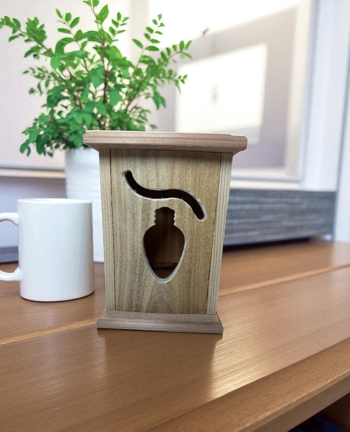 Rustic Cedar Christmas Light Wood Lantern 12"