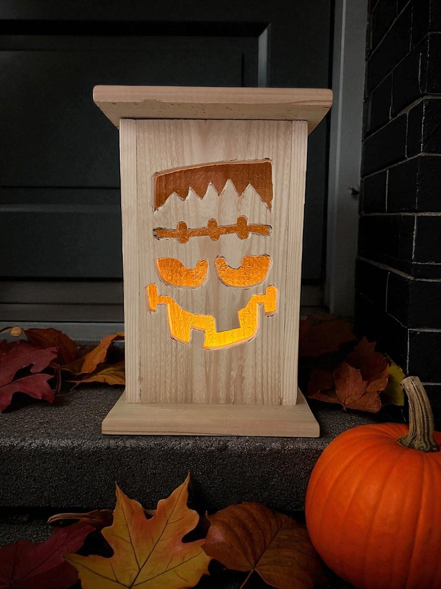 Frankenstein Cedar lantern 12 " tall 🎃