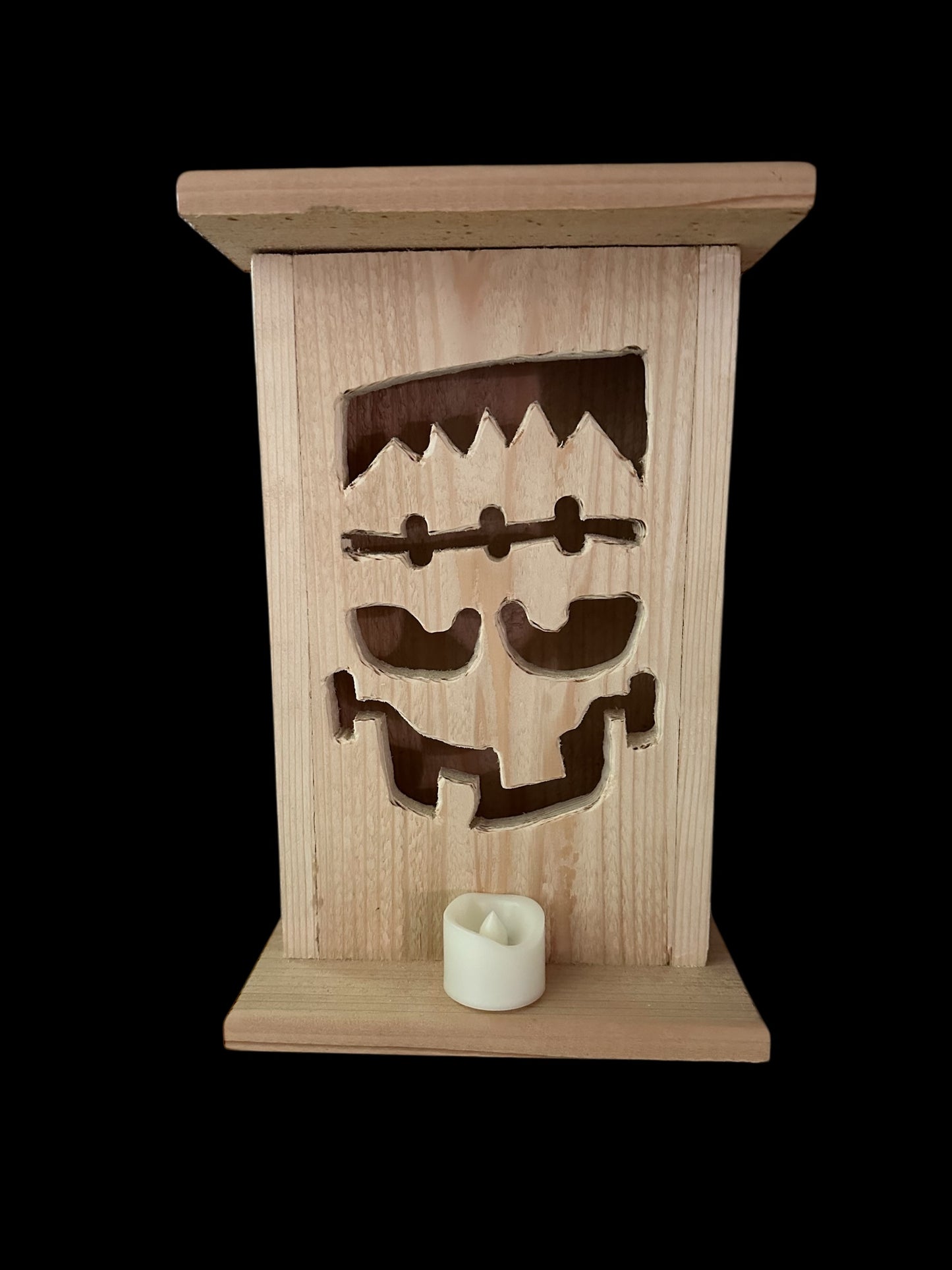 Frankenstein Cedar lantern 12 " tall 🎃