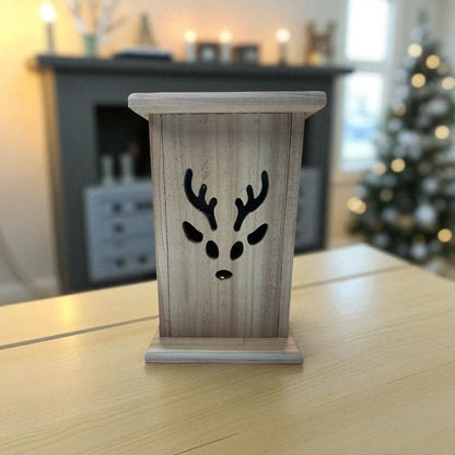 Rustic Cedar Rudolph Wood Lantern 12 " tall