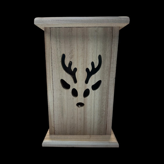 Rustic Cedar Rudolph Wood Lantern 12 " tall