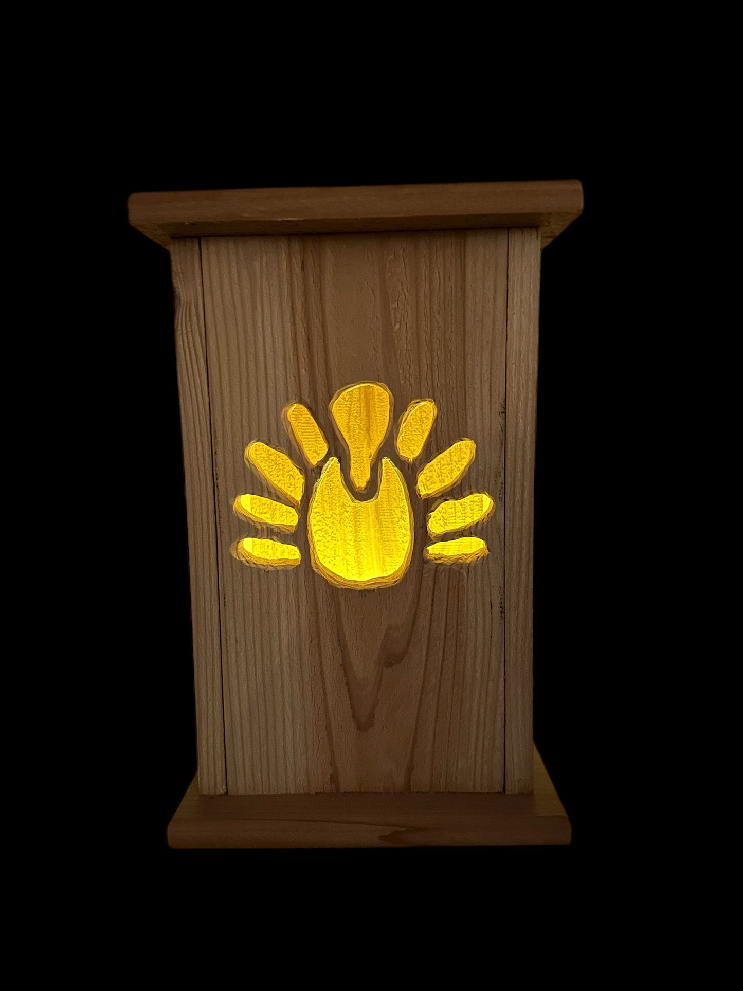 Rustic Cedar Turkey Lantern 12" tall 🦃